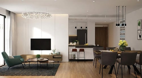 Cho thuê căn 2PN full đồ chung cư FLC Green Apartment 18 Phạm Hùng giá 11.5 triệu